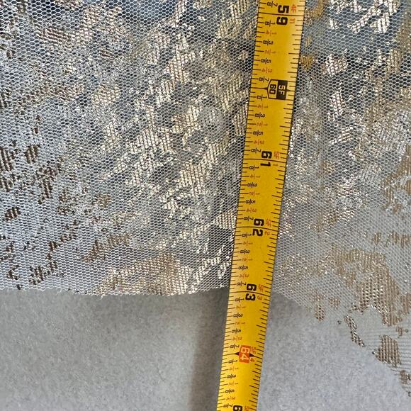 Teeze Me Metallic Foil Pleated V-Neck Gown From David's Bridal Light Blue Sz 5 - Picture 16 of 16